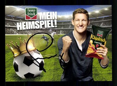 Bastian Schweinsteiger Funny Frisch Werbekarte Bayern München Orig Sig+ A 227748