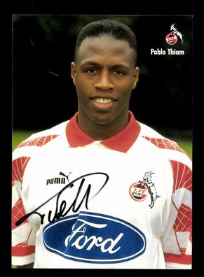 Pablo Thiam Autogrammkarte 1 FC Köln 1996-97 Original Signiert + A 185086