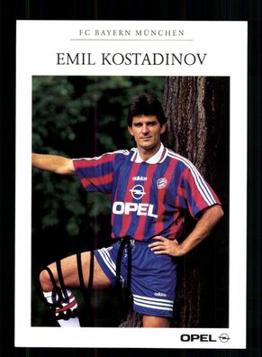 Emil Kostandinov Autogrammkarte Bayern München 1995-96 Original Signiert
