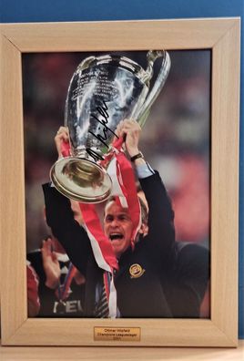 Ottmar Hitzfeld Bayern München Champions League Sieger 2001 Original Signiert