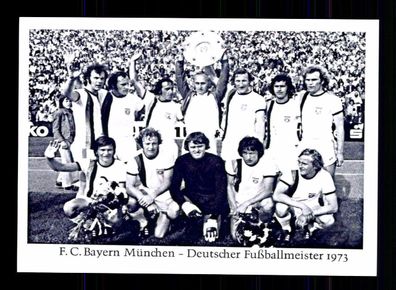 FC Bayern München Mannschaftskarte Deutscher Meister 1973