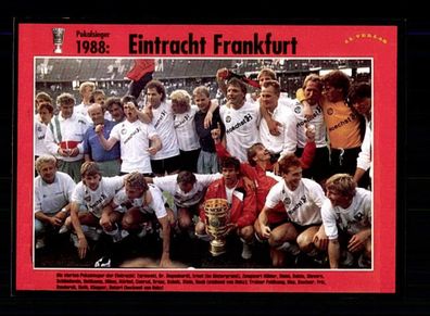 Eintracht Frankfurt Mannschaftskarte DFB Pokalsieger 1988