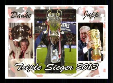 Jupp Heynckes Autogrammkarte Bayern München Triple Sieger 2013 Danke Jupp