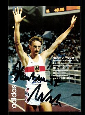 Hartmut Weber Autogrammkarte Original Signiert Leichtathletik + A 228315