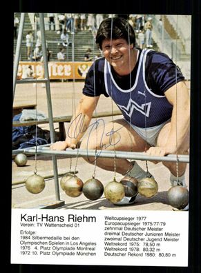 Karl Hans Riehm Autogrammkarte Original Signiert Leichtathletik + A 228323