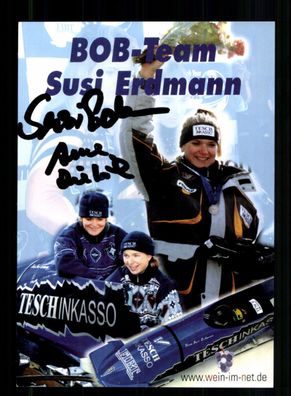 Susi Erdmann und Unbekannt Autogrammkarte Original Signiert BOB + A 228048