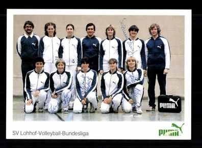 Original Mannschaftskarte SV Lohhof Volleyball 4xOriginal Signiert + A 228391