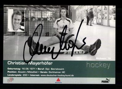 Christian Mayerhöfer Hockey Nationalmannschaft Original Signiert + A 228384