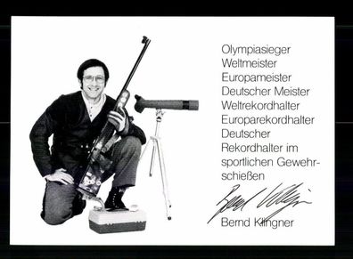 Bernd Klinger Autogrammkarte Schießen Original Signiert + A 228684