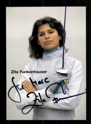 Zita Funkenhauser Autogrammkarte Fechten Original Signiert + A 228698
