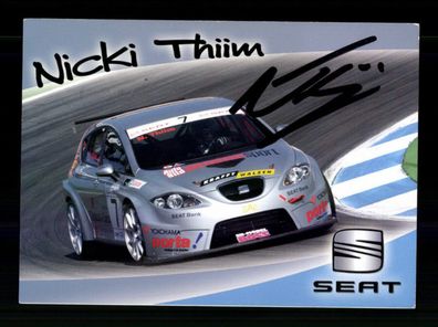 Nicki Thiim Autogrammkarte Original Signiert Motorsport + A 228521