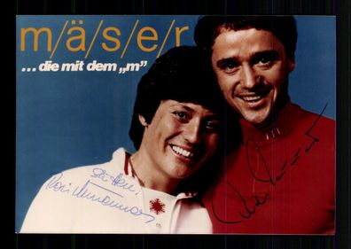 Rosi Mittermaier und Christian Neureuther Original Signiert Ski Alpine + A 227865