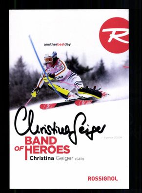 Christina Geiger Autogrammkarte Original Signiert Ski Alpine + A 227960
