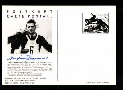 Arnfinn Bergmann Olympiasieger 1952 Original Signiert Skispringen + A 228180