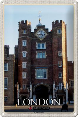 Blechschild Reise London St. James´s Palace UK 20x30 cm Deko Schild tin sign