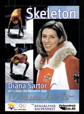 Diana Sartor Autogrammkarte Skeleton Original Signiert + A 228184