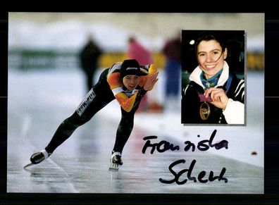 Franziska Schenk Autogrammkarte Eisschnellauf Original Signiert + A 228811