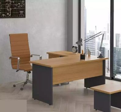 Eckschreibtisch Arbeitszimmer Design Büromöbel Holz Tisch Office