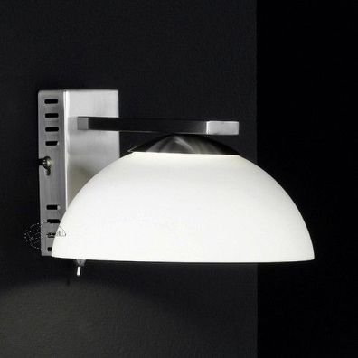Elegante LED Wandleuchte mit Schalter , Glas weiß
