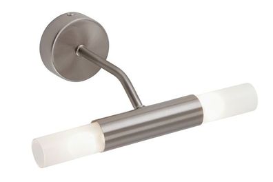 LED Bad Wandleuchte 2-flammig SPLASH nickel-matt Spiegellampe