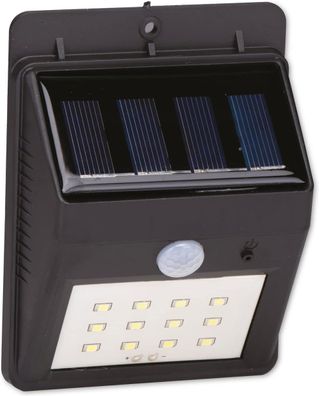 Grundig Solar LED-Wandleuchte Bewegungsmelder bis 5 m Außenleuchte schwarz