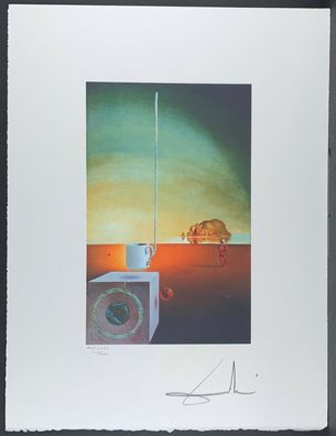 Salvador DALI * Giant flying Mocha Cup * 50x60 cm * signed lithograph * limited