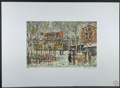 Maurice Utrillo * Montmartre * signed lithograph * limited # 50/100
