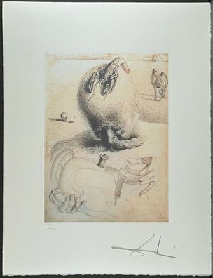 Salvador DALI * Bureaucrat and ...* 50 x 60 cm * signed lithograph * limited