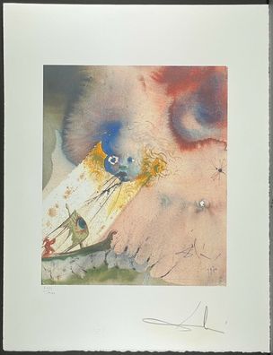 Salvador DALI * King Eole* 50 x 60 cm * signed lithograph * limited