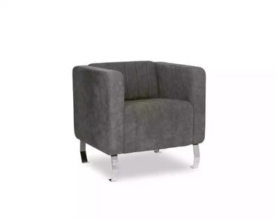 Grau Sessel Modern Design Möbel Arbeitszimmer Neu Büro Textil