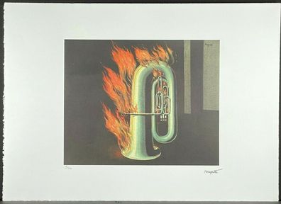 RENÉ Magritte * The Discovery of Fire * 50 x 70 cm * signed lithograph * limited