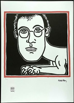 KEITH HARING * Self-Portrait * signed lithograph * limited # 95/150