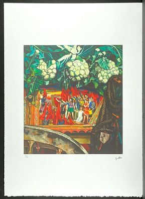 RENATO Guttuso * Cart with Cabbage * signed lithograph * limited # 40/50