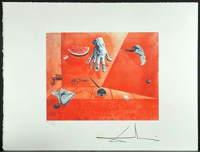 Salvador DALI * Feather Equilibrium * 50 x 60 cm * signed lithograph * limited