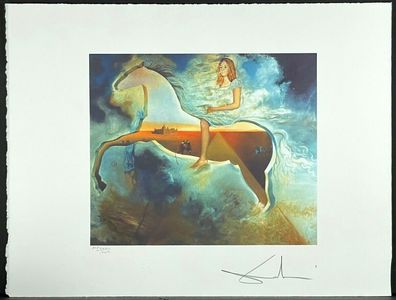 Salvador DALI * Equestrian portrait * 50 x 60 cm * signed lithograph * limited