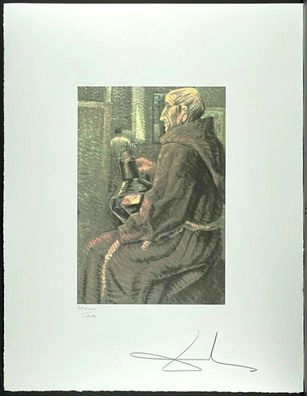 Salvador DALI * Seated Monk * 50 x 60 cm * signed lithograph * limited