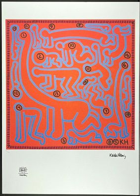 KEITH HARING * Untitled * signed lithograph * limited # 81/150