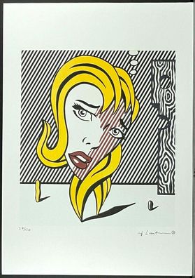 ROY Lichtenstein * Blonde * signed lithograph * limited # 27/150 (Gr. 35 cm x 50 cm)