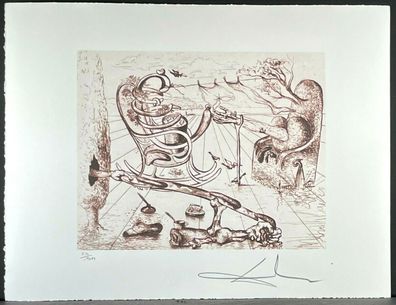 Salvador DALI * Fantastic Beach Scene * 50 x 60 cm * signed lithograph * limited