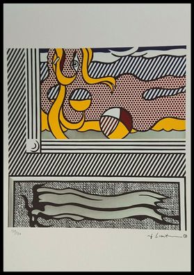 ROY Lichtenstein * Two Paintings: Beach Ball * signed lithograph * limited # 130/150