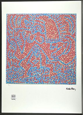 KEITH HARING * Untitled * signed lithograph * limited # 69/150 (Gr. 50 cm x 70 cm)