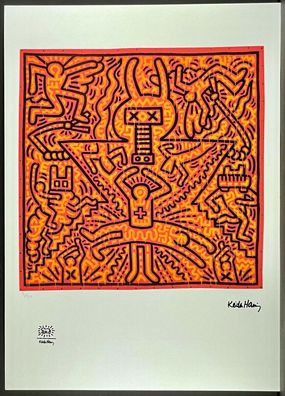 KEITH HARING * Untitled * signed lithograph * limited # 35/150 (Gr. 50 cm x 70 cm)
