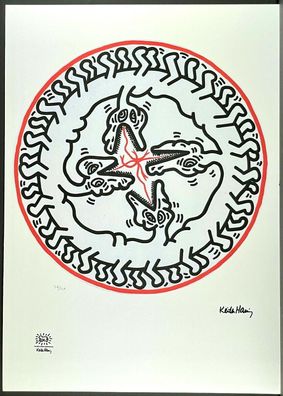 KEITH HARING * Untitled * signed lithograph * limited # 37/150 (Gr. 50 cm x 70 cm)