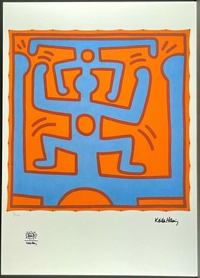 KEITH HARING * Untitled * signed lithograph * limited # 3/150 (Gr. 50 cm x 70 cm)