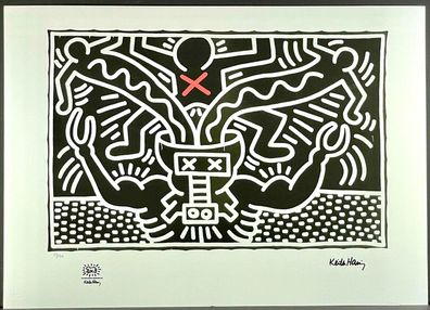 KEITH HARING * Untitled * signed lithograph * limited # 23/150 (Gr. 50 cm x 70 cm)