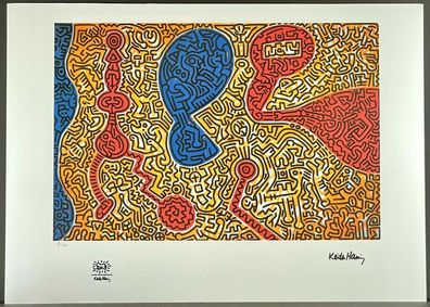 KEITH HARING * Untitled * signed lithograph * limited # 9/150 (Gr. 50 cm x 70 cm)