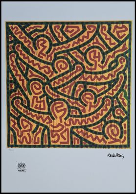 KEITH HARING * Untitled * signed lithograph * limited # 28/150 (Gr. 50 cm x 70 cm)