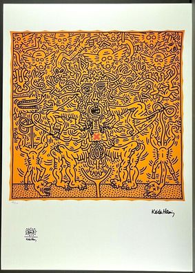 KEITH HARING * Untitled * signed lithograph * limited # 120/150 (Gr. 50 cm x 70 cm)