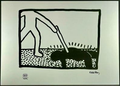 KEITH HARING * Untitled * signed lithograph * limited # 45/150 (Gr. 50 cm x 70 cm)