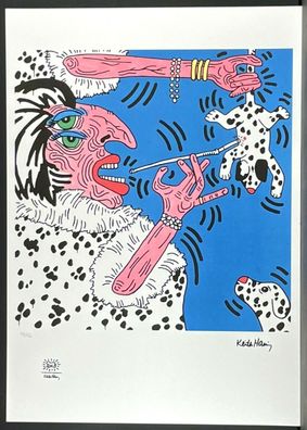KEITH HARING * Untitled * signed lithograph * limited # 38/150 (Gr. 50 cm x 70 cm)